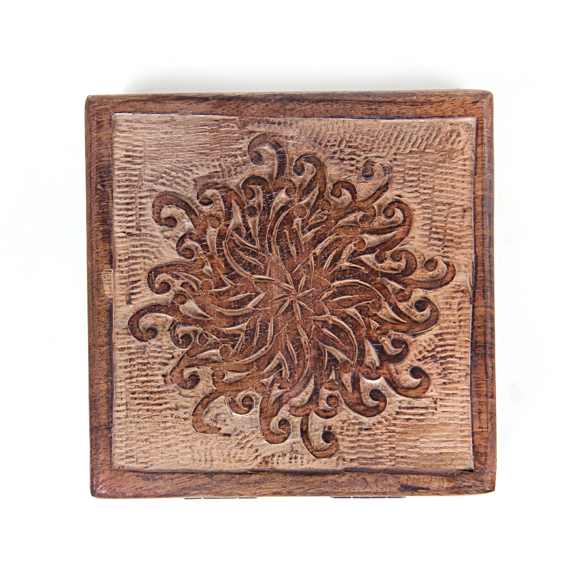 Box Mangoholz 'Dalie', braun, L 14 cm, B 14 cm, H 6 cm