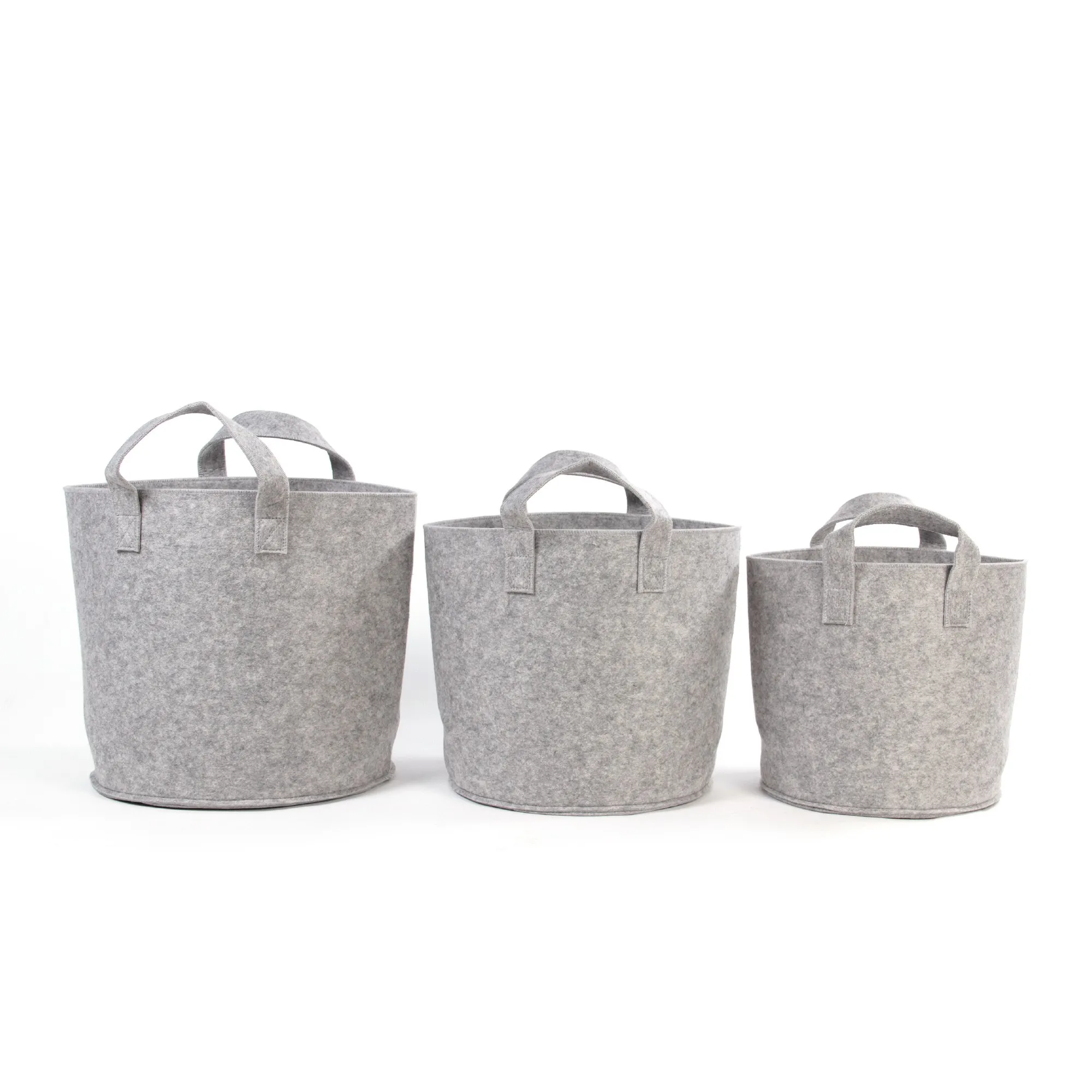 3er-Set Filz-Körbe 'Brex' grau