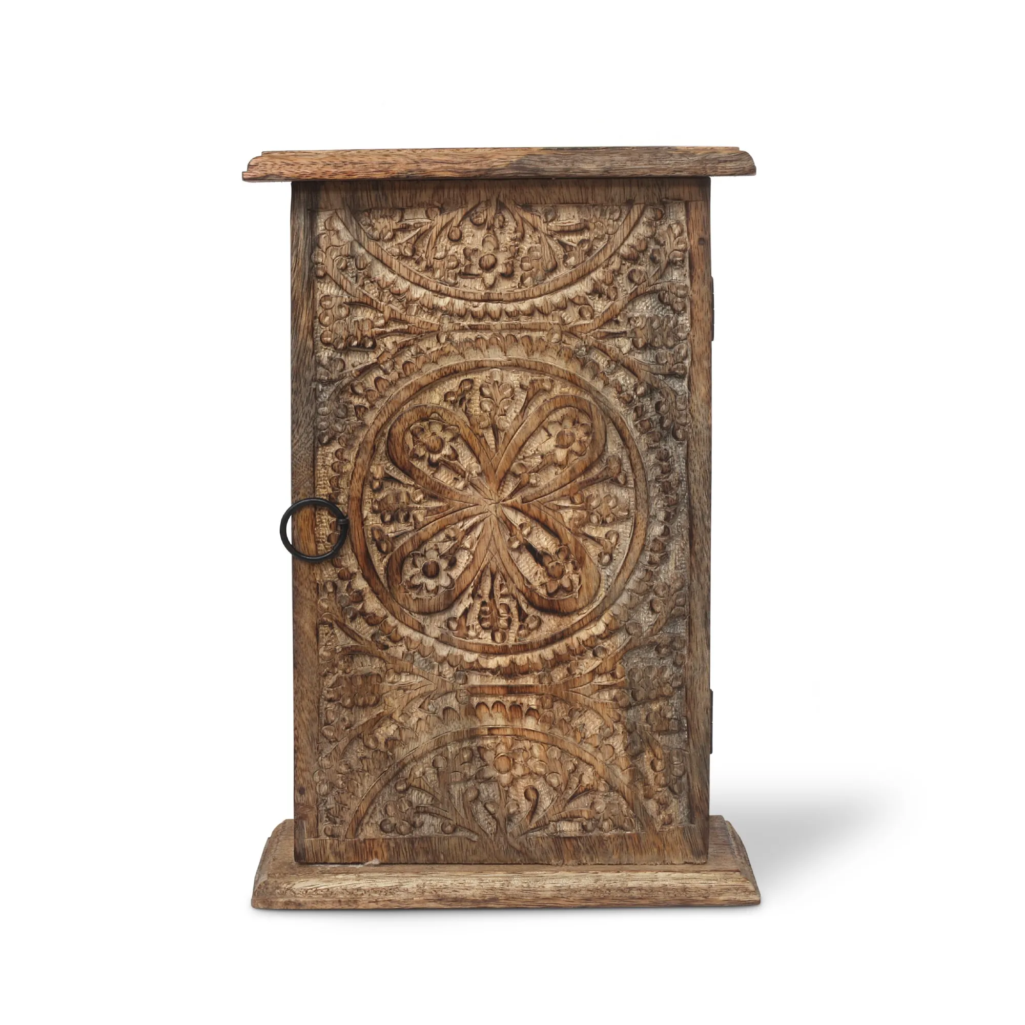 Schlüsselkasten aus Mangoholz, natur, H 27 cm, B 17 cm, L 7,5 cm