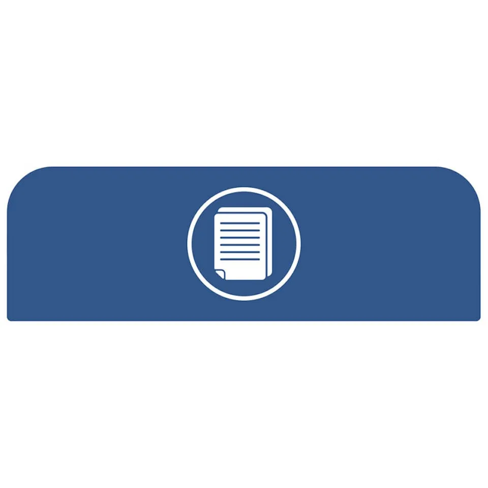 Hinweistafel aus verzinktem Stahl für Rubbermaid Recycling-Station Papier | 87 Liter | Blau