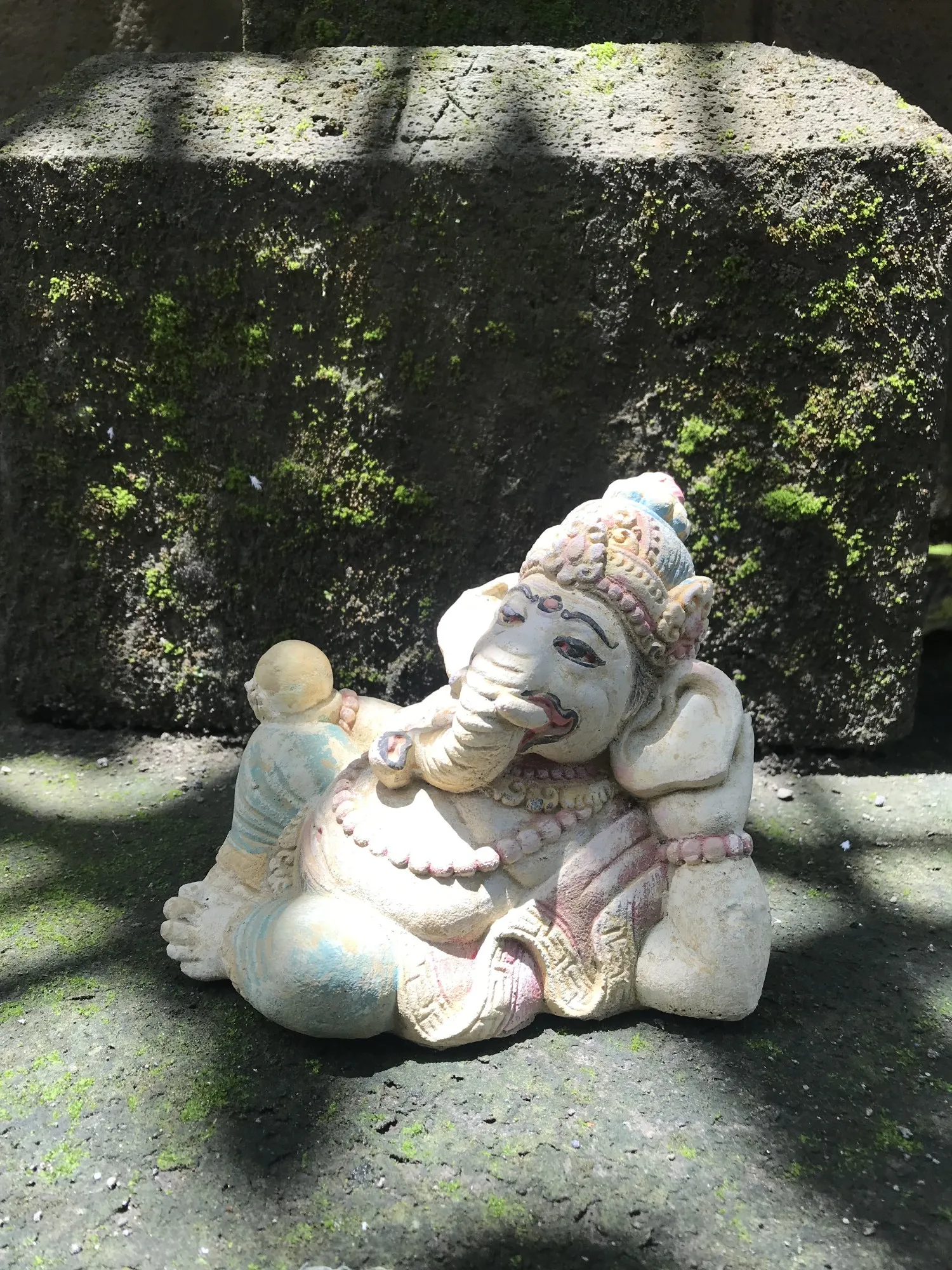 Statue 'Ganesha relaxed', multicolor, H 13 cm, B 17 cm, L 14 cm