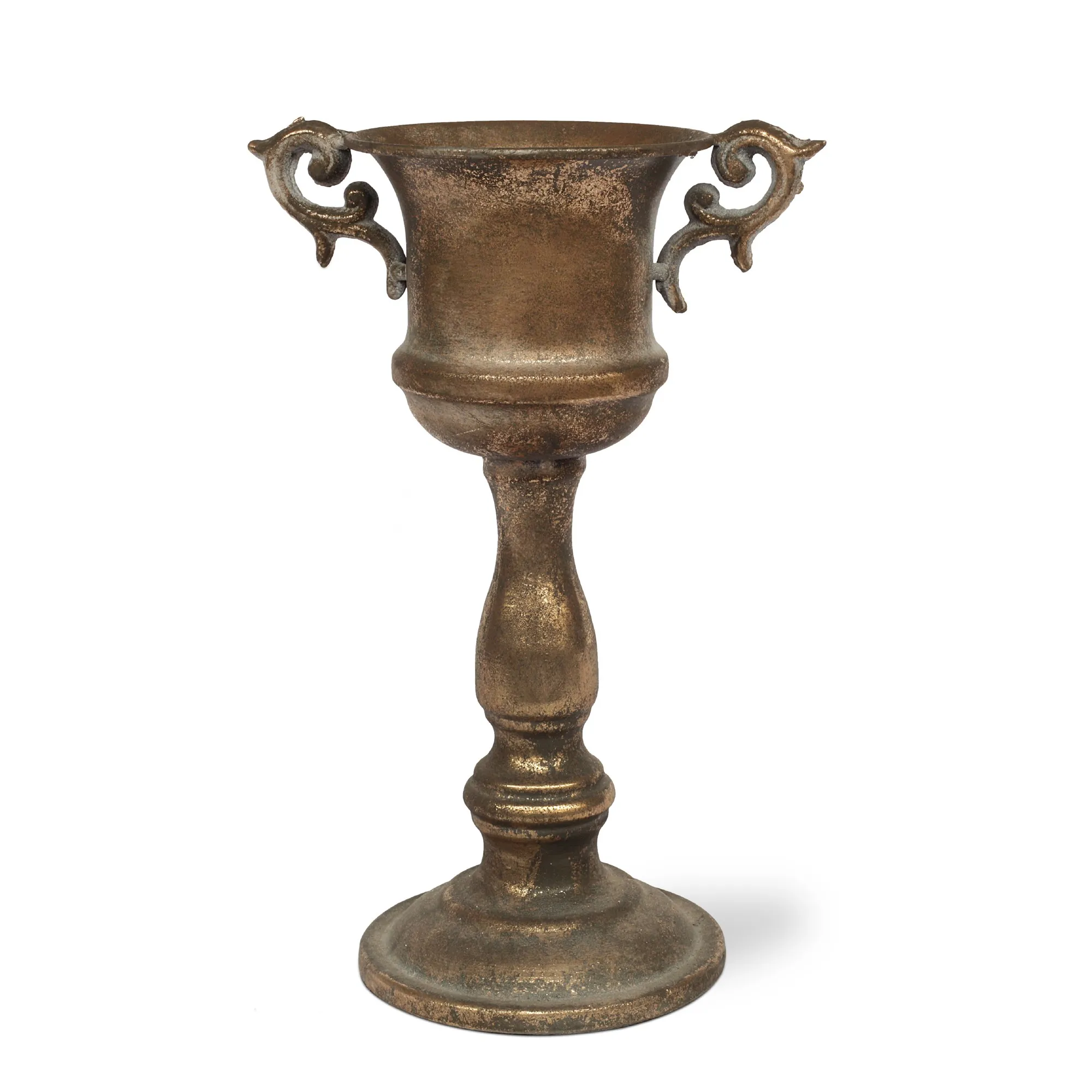 Blumenpokal 'Calice', antik messing, H 26 cm, Ø 11,5 cm