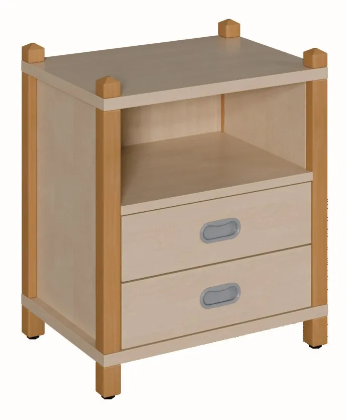 Stollenkommode mit Dekorschüben, einreihig, Breite: 56 cm