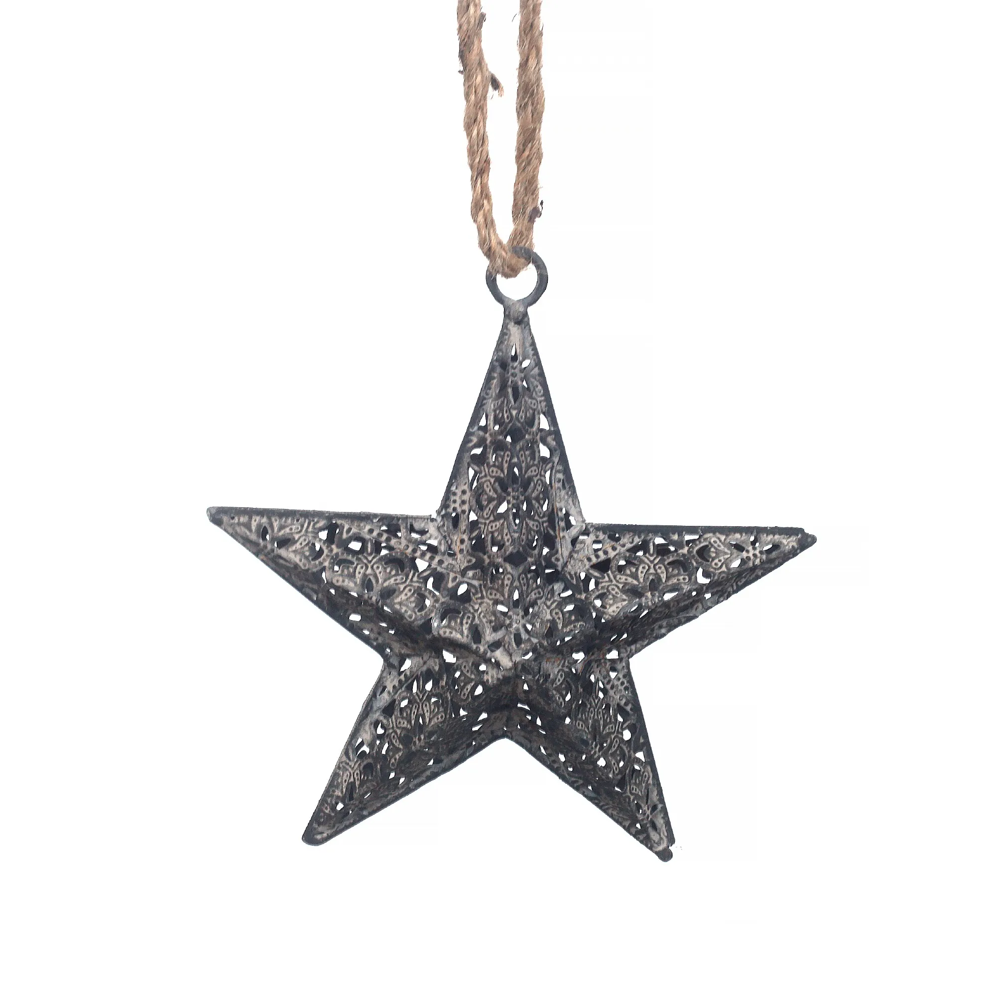 Anhänger 'Stern' aus Metall, Ø 15,5 cm, T 5,5 cm
