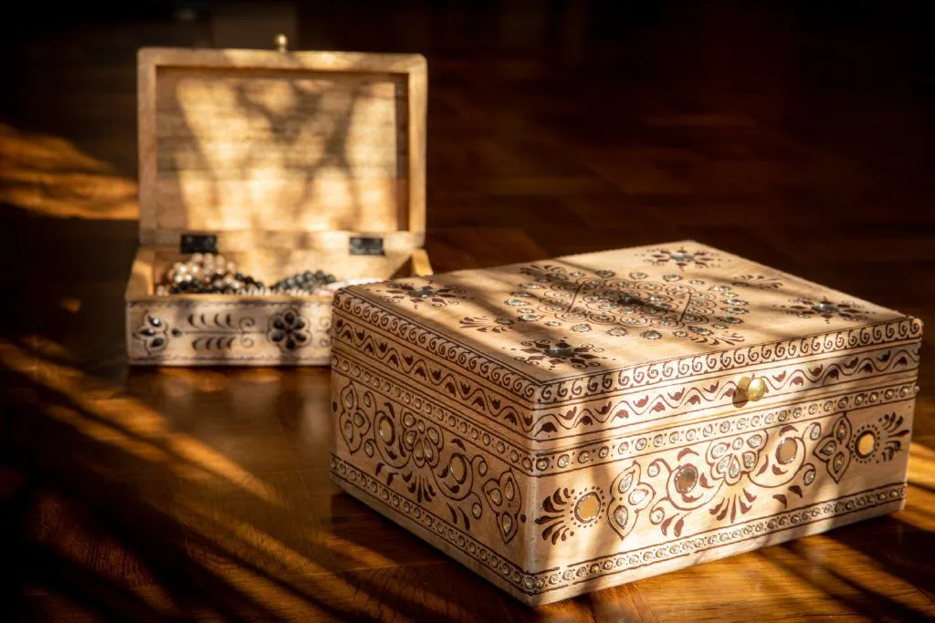 2er-Set Schatullen 'Otavalo', natur, schwarz