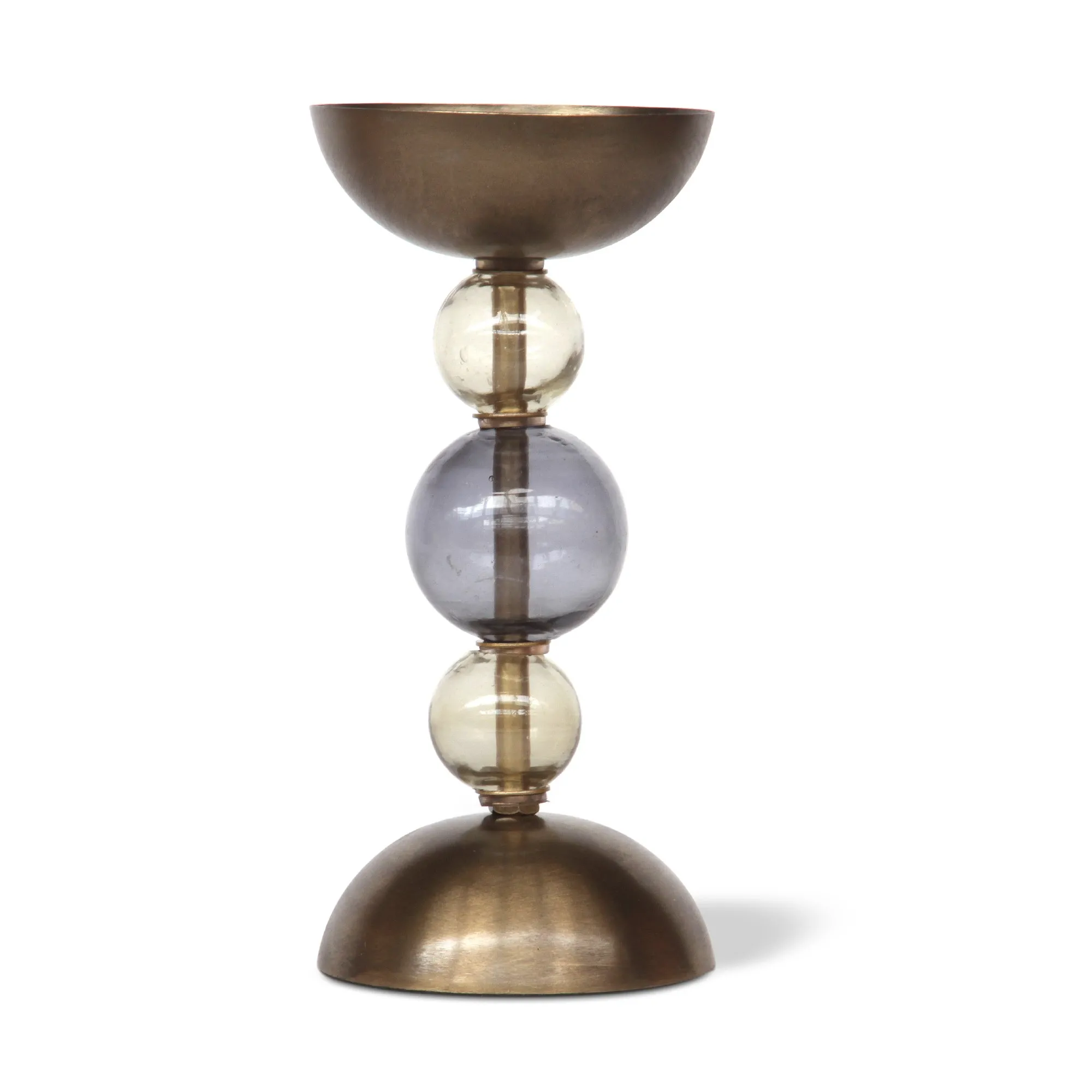 Kerzenhalter 'Seja 1', gold, multicolor, H 21,5 cm, Ø 11 cm