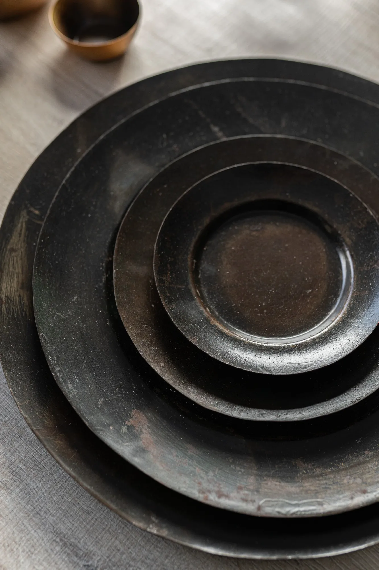 4er-Set Ablage 'Kolyma', vintage schwarz