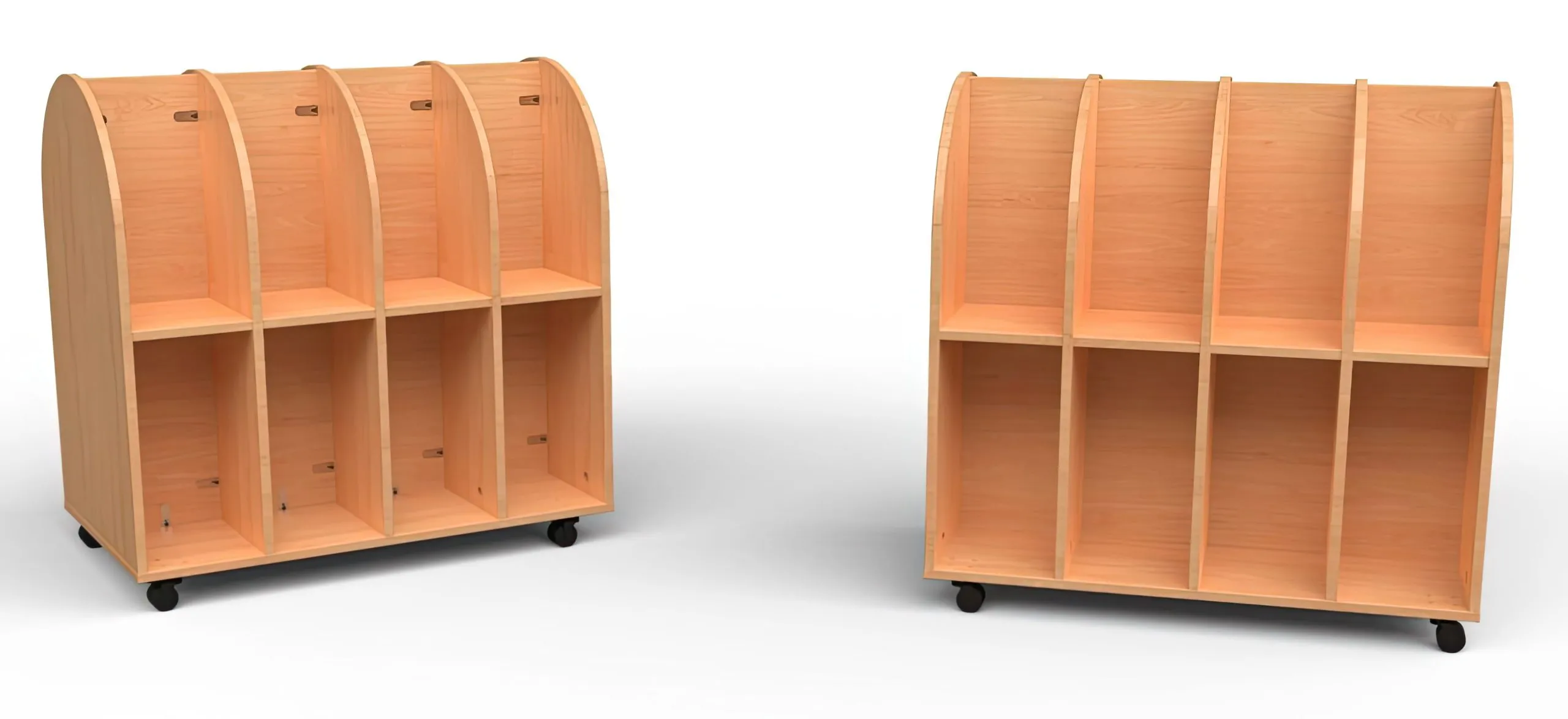 Baum & Hien Taschenwagen und Schuhwagen beidseitig mit 16 oder 20 Fächern