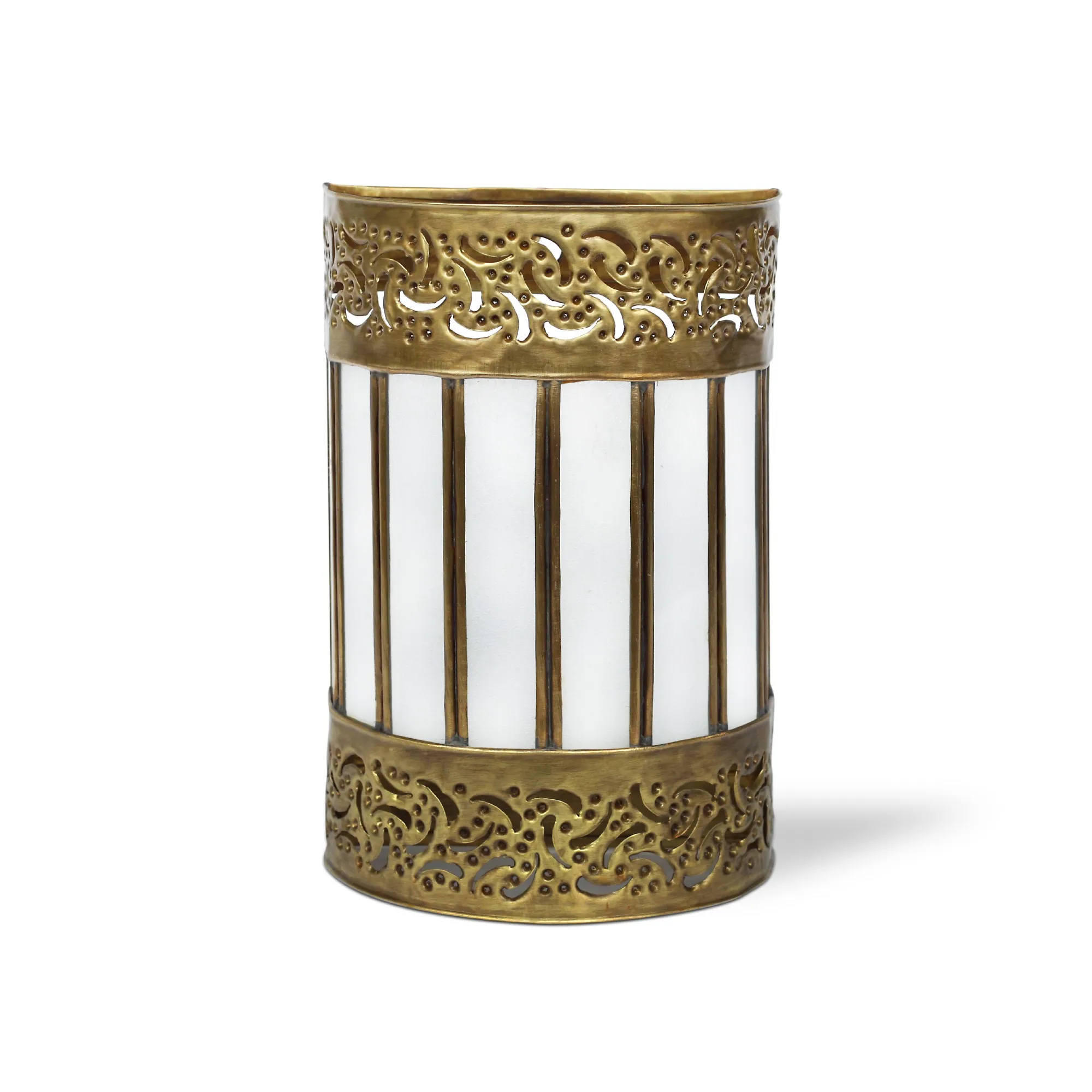 Wandleuchte 'Bissara', gold, weiß, B 13,5 cm, H 20 cm, T 6,5 cm