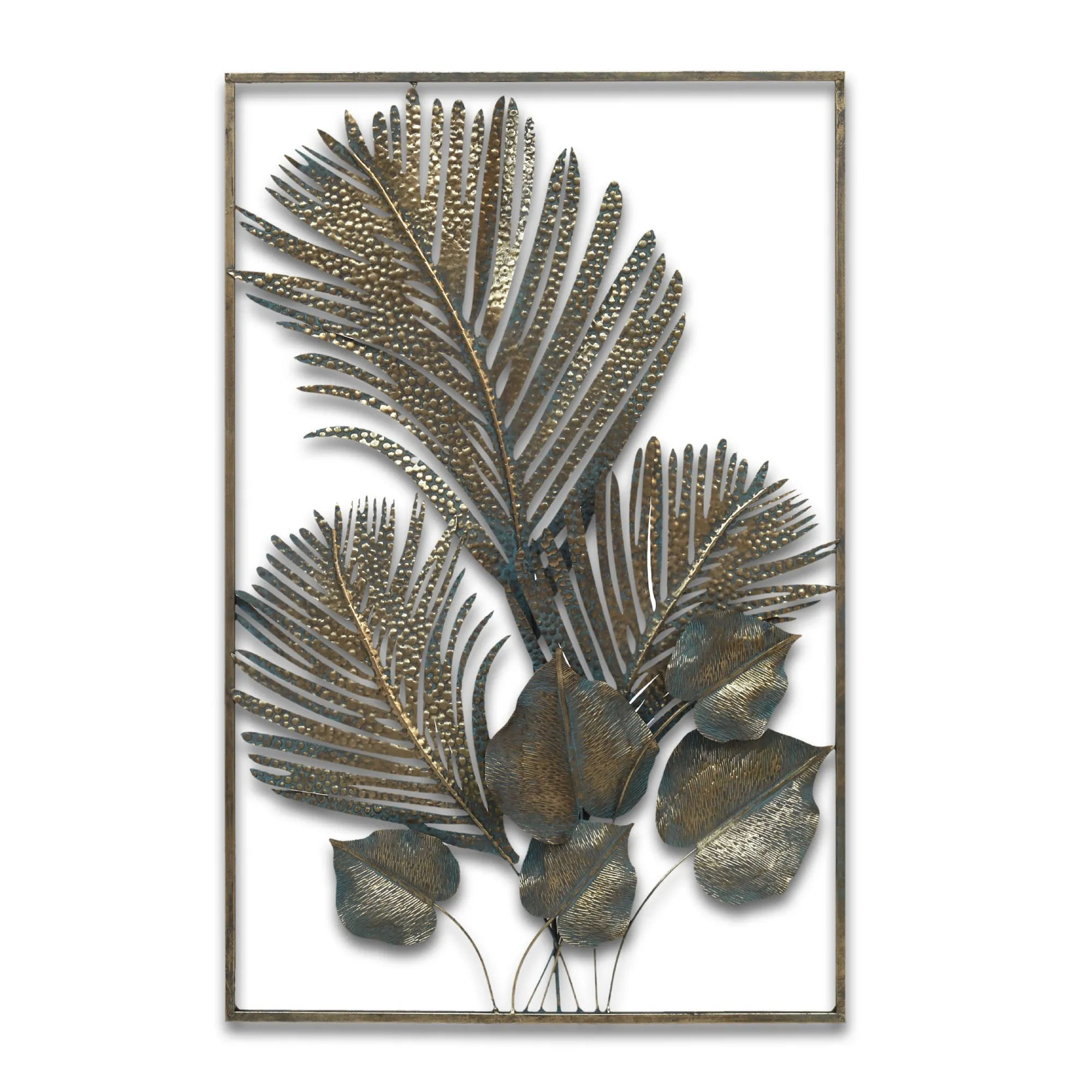 Wallart 'Palmerie', messing, B 56,5 cm, H 85 cm, T 6 cm