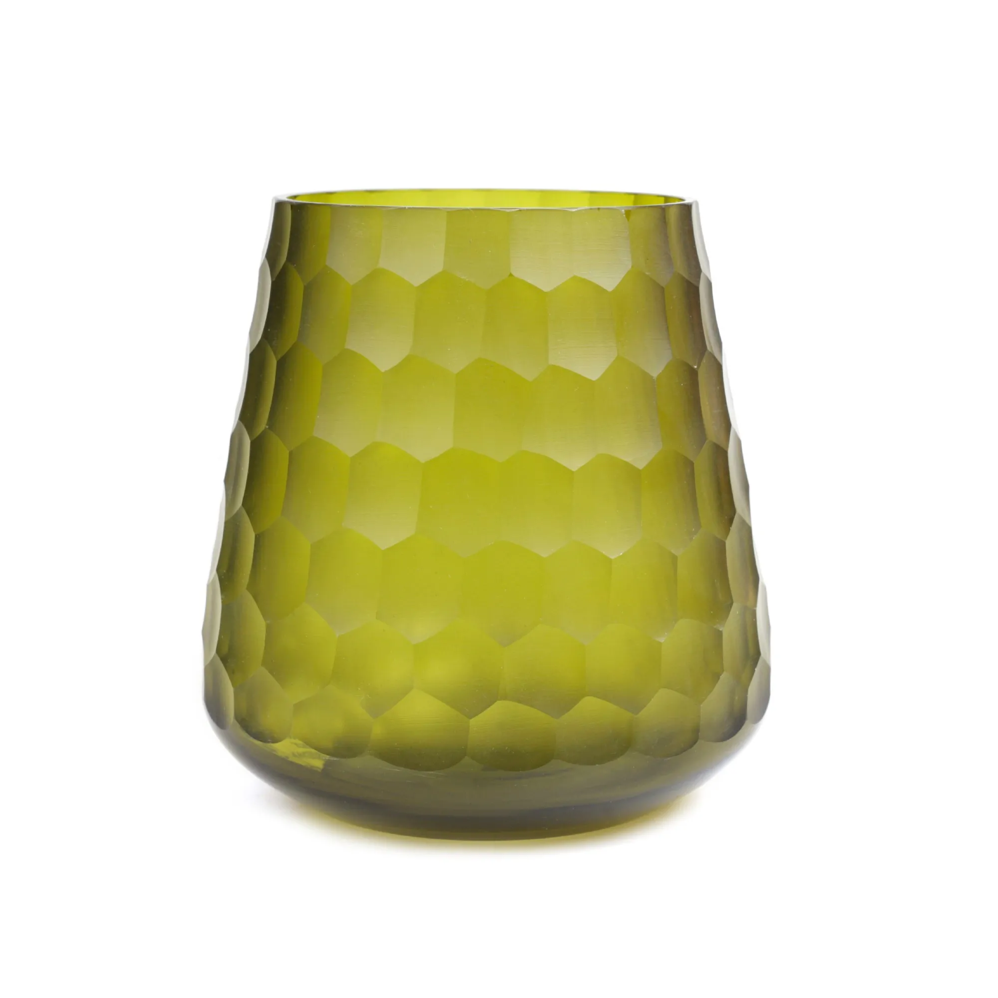 Windlicht 'Chaux', lindgrün, Ø 14 cm, H 16 cm