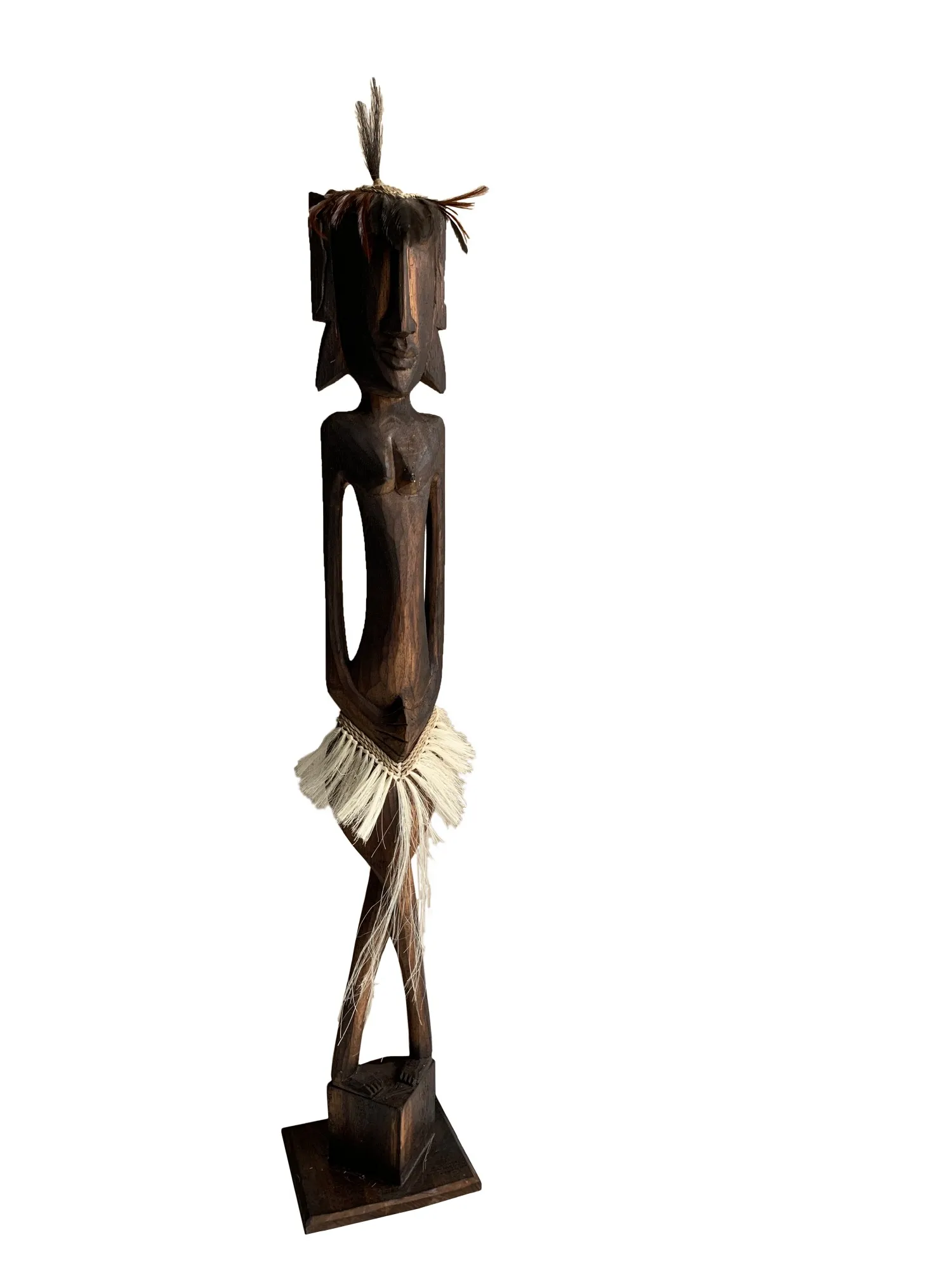 Primitif Figur 3/5, Albesiaholz, H 100 cm