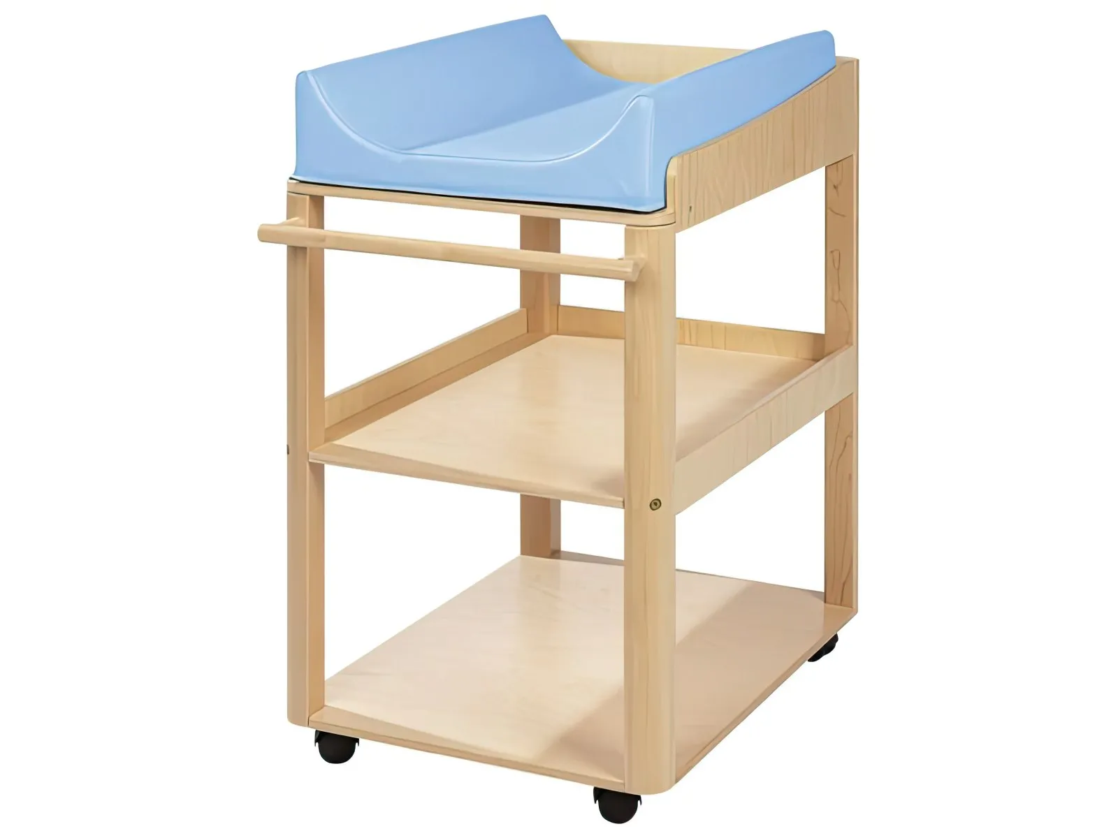 Wesco Wickeltisch “Lookéo” fahrbar mit Wickelauflage und Handtuchhalter