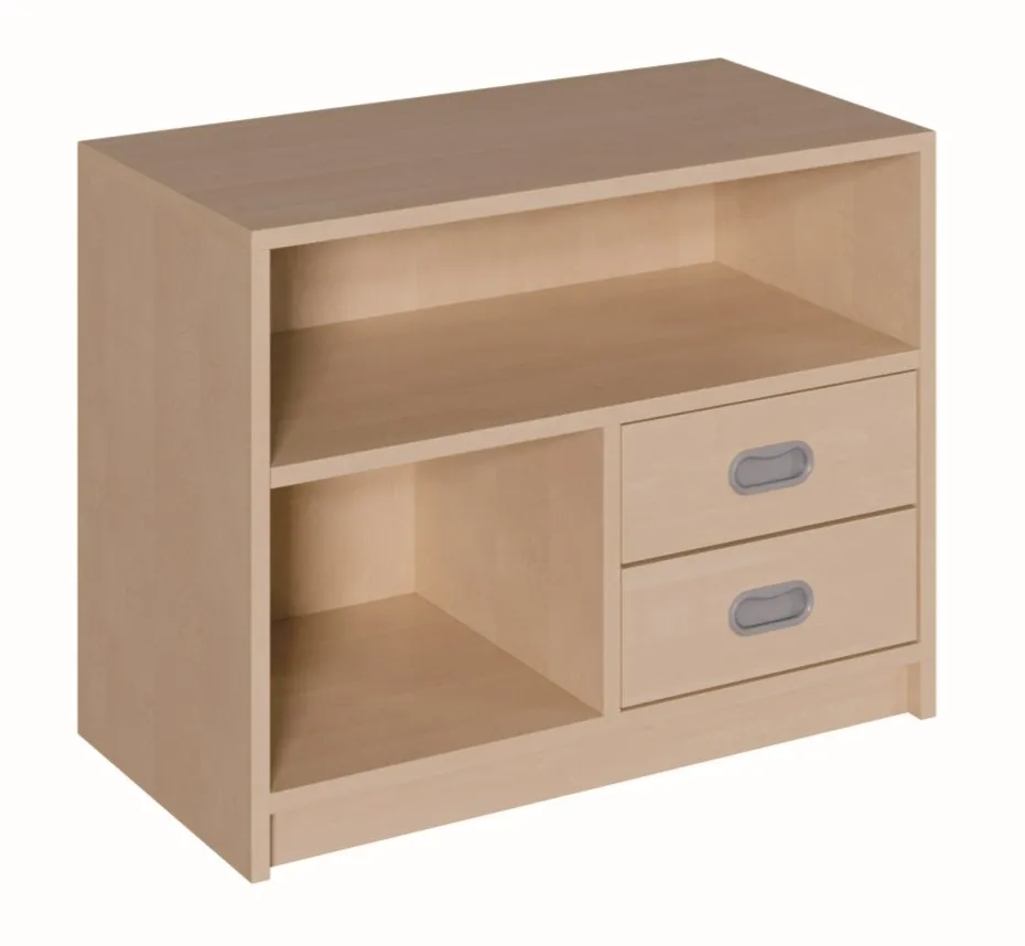 Schrank mit Regal und Dekorschüben, Breite 78 cm