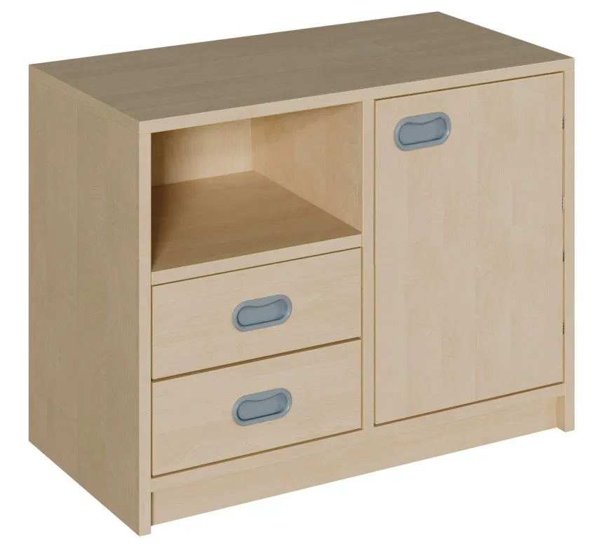 Schrank mit Dekorschüben und Tür, Breite 78 cm