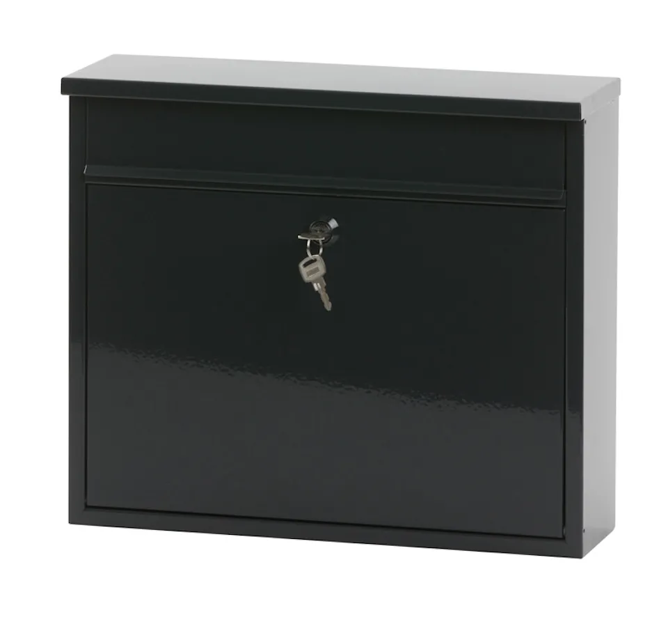 Wandbriefkasten Granadan aus Stahl mit Einwurfsklappe | HxBxT 31,5x36x11cm | Einwurföffnung 32x4cm | Anthrazit