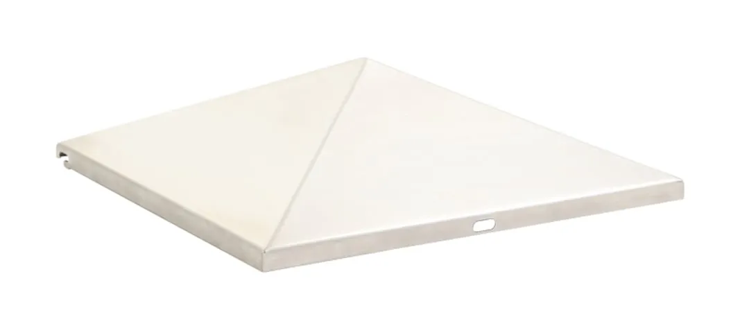 Geschlossene pyramidenförmige Bedachung für quadratischen Kombiascher | HxBxT 9,5x36,5x34,5cm | Edelstahl