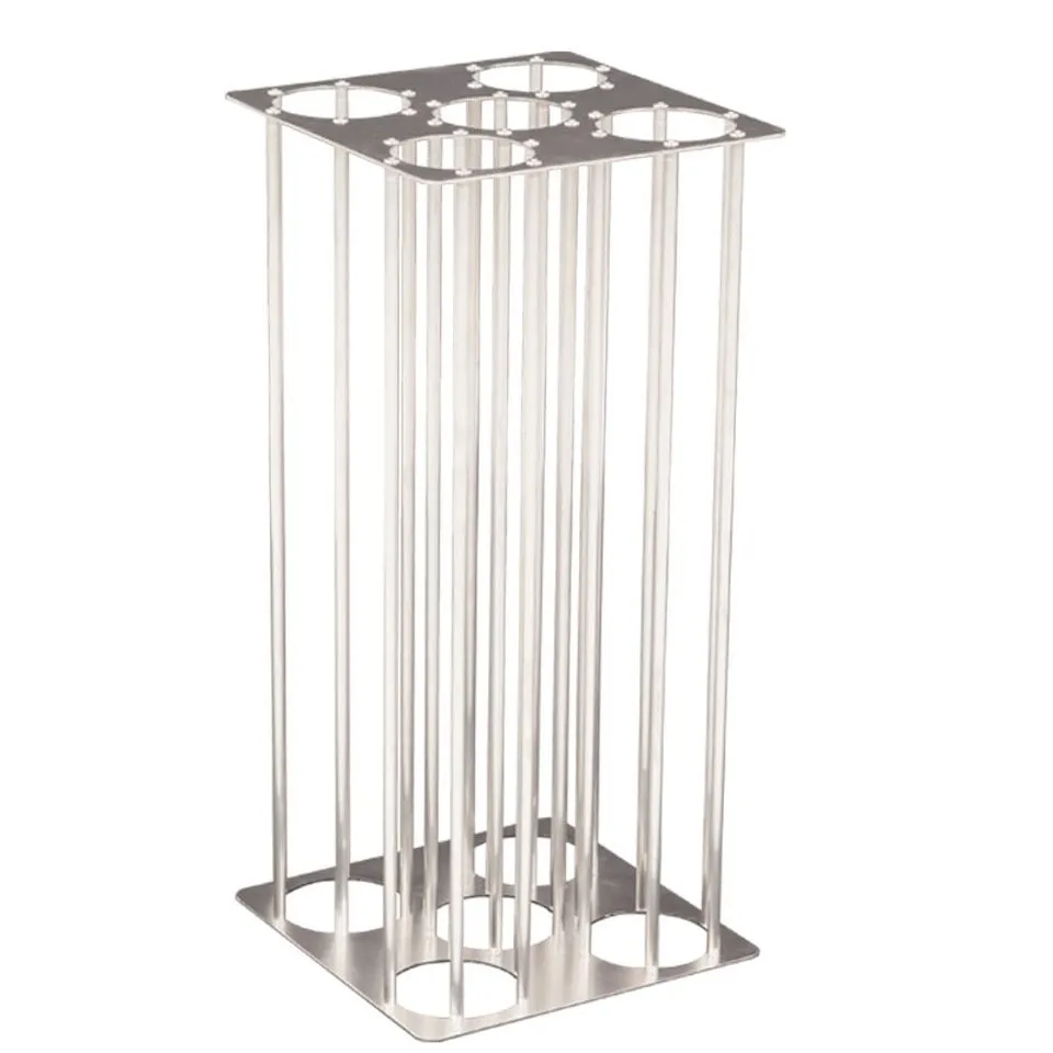 Bechereinsatz für Abfallbehälter Haiti mit Hebedeckel / Pedaleimer | 55 Liter, HxBxT 54x25,6x25,6cm | Silber