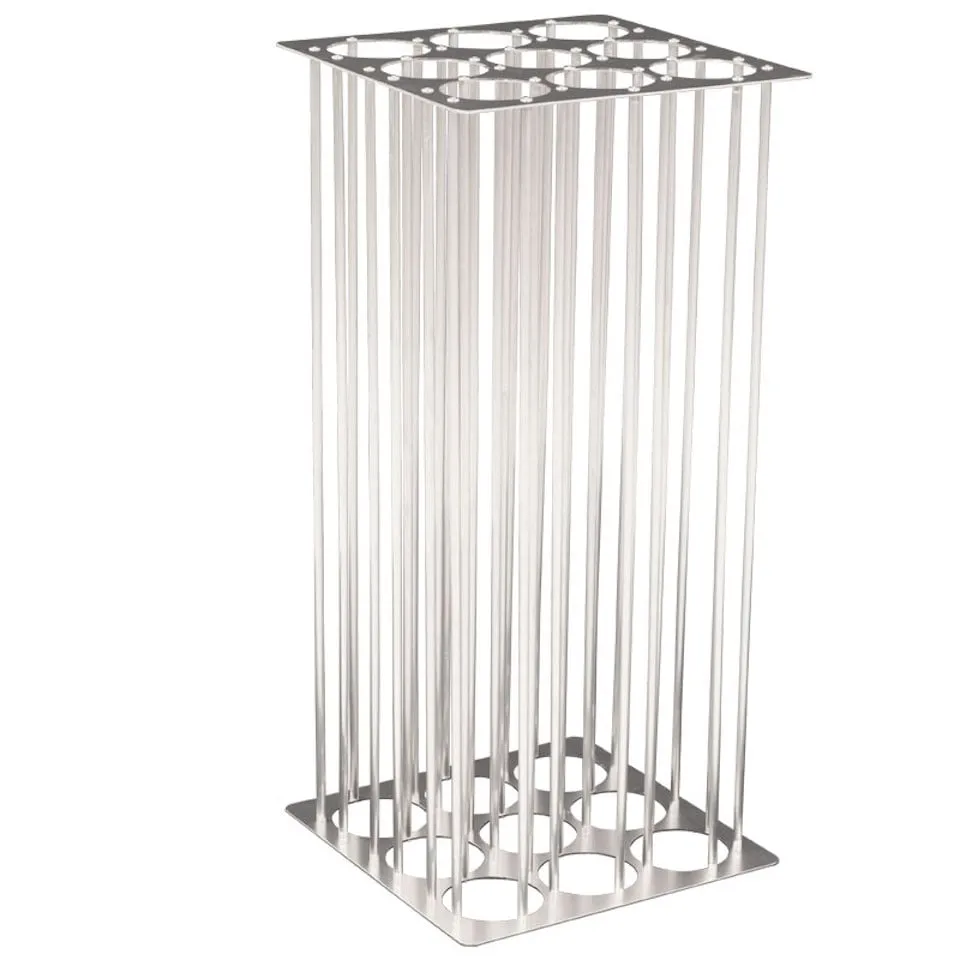 Bechereinsatz für Abfallbehälter Haiti mit Hebedeckel / Pedaleimer | 110 Liter, HxBxT 68x32x32cm | Silber