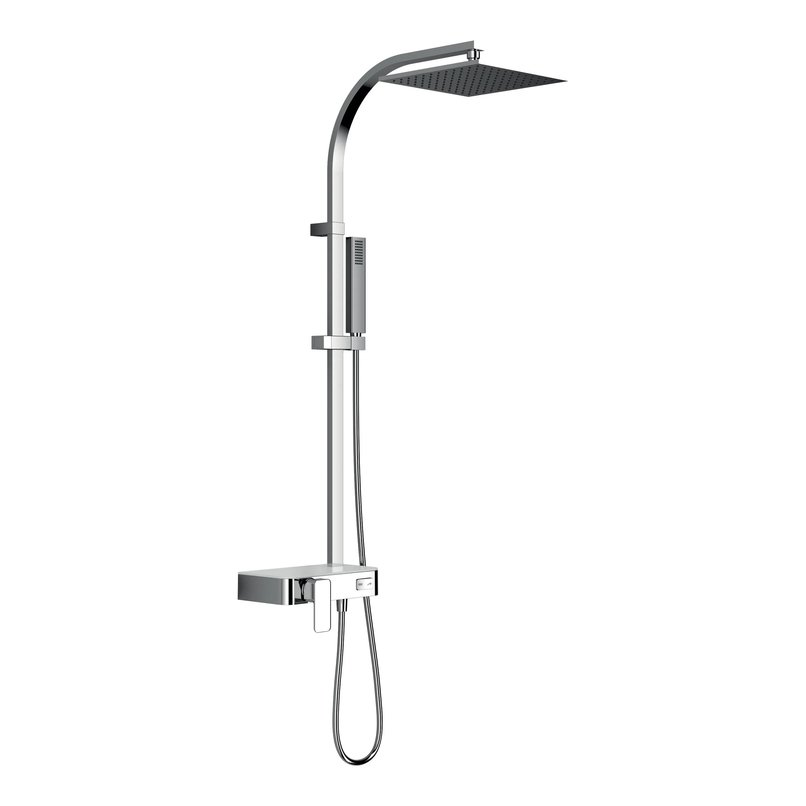 HSK Shower-Set Umsteller „RS 500 AquaSwitch Mix“ mit Einhebelmischer Ausladung 390 mm in weiß / chrom