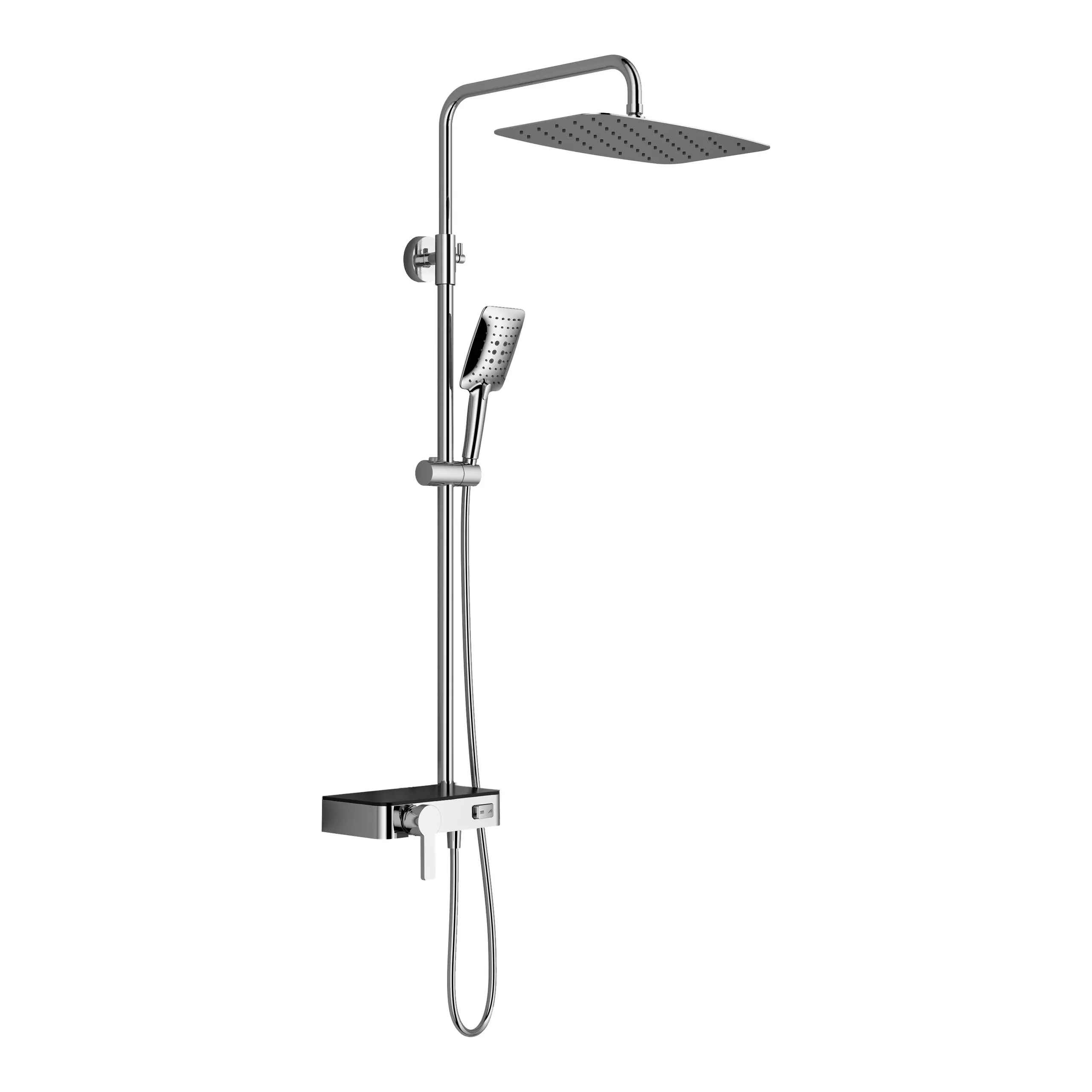 HSK Shower-Set Umsteller „Softcube AquaSwitch Mix“ mit Einhebelmischer Ausladung 385 mm in weiß / chrom