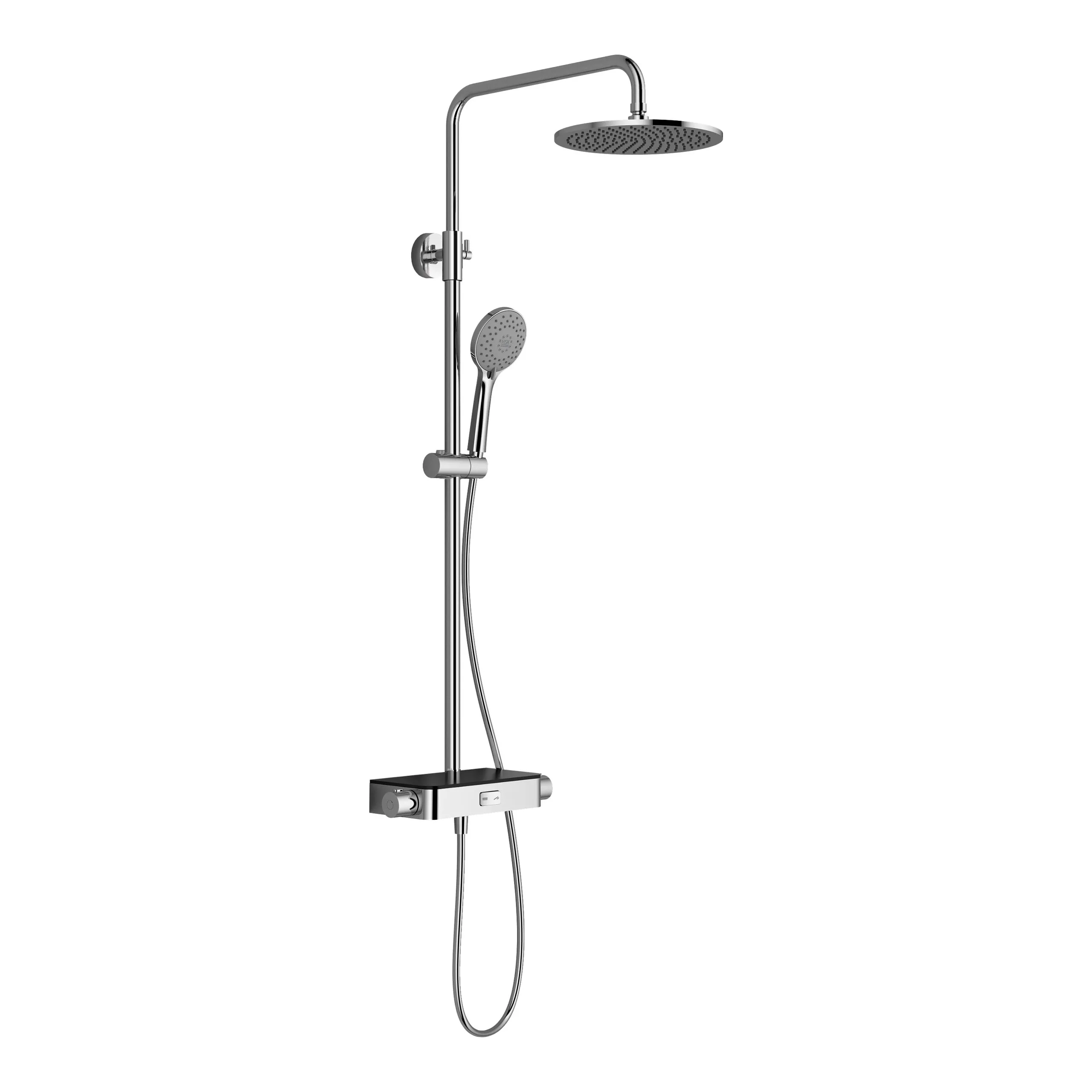 HSK Shower-Set Umsteller „RS 200 AquaSwitch Thermostat“ mit Ablage Ausladung 385 mm in weiß / chrom