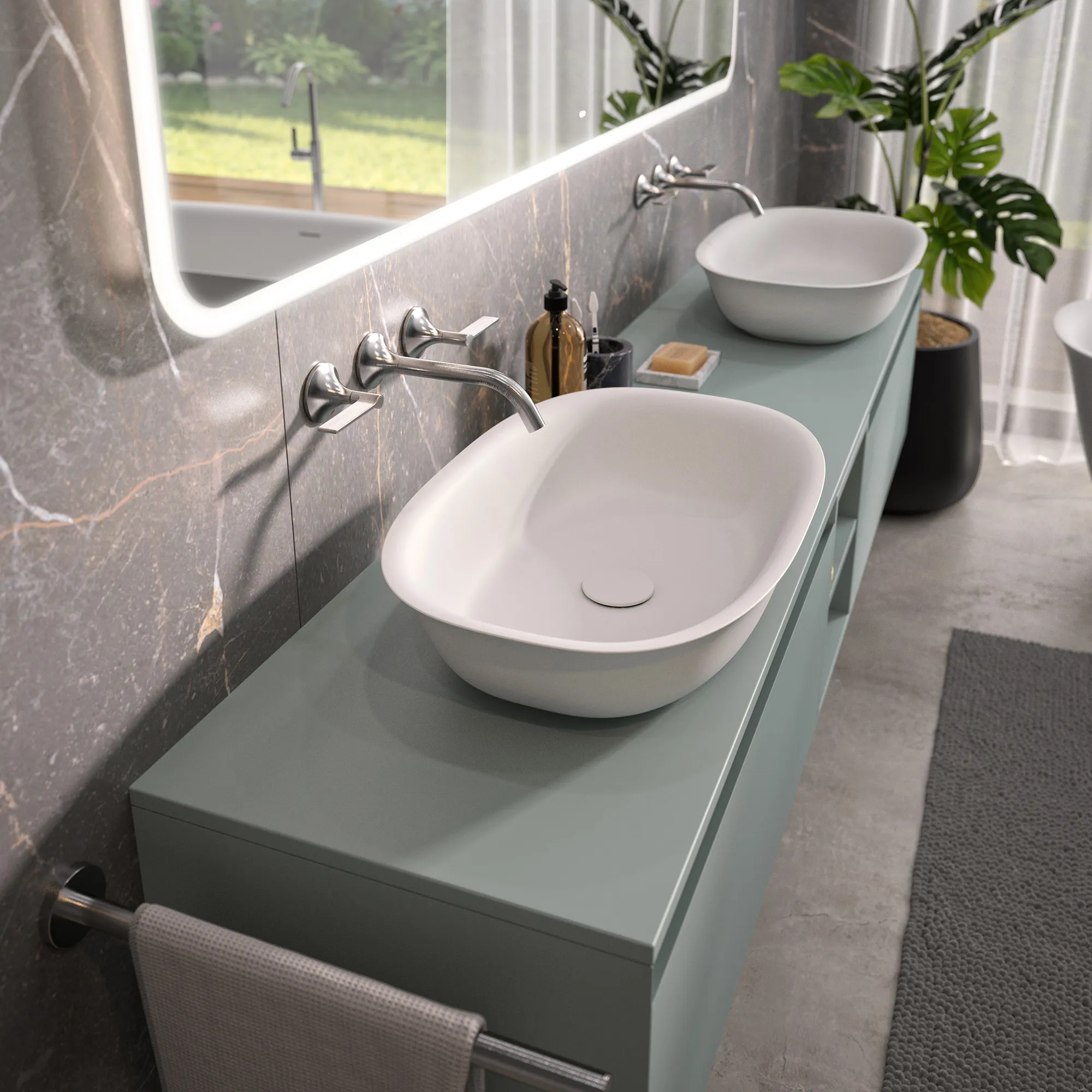 repaBAD Aufsatzwaschtisch „Pescara“ 480 × 320 × 130 mm