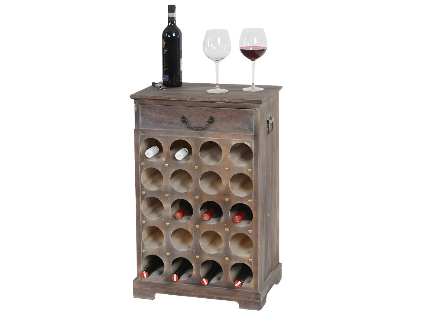 Weinregal Torre H324, Braun