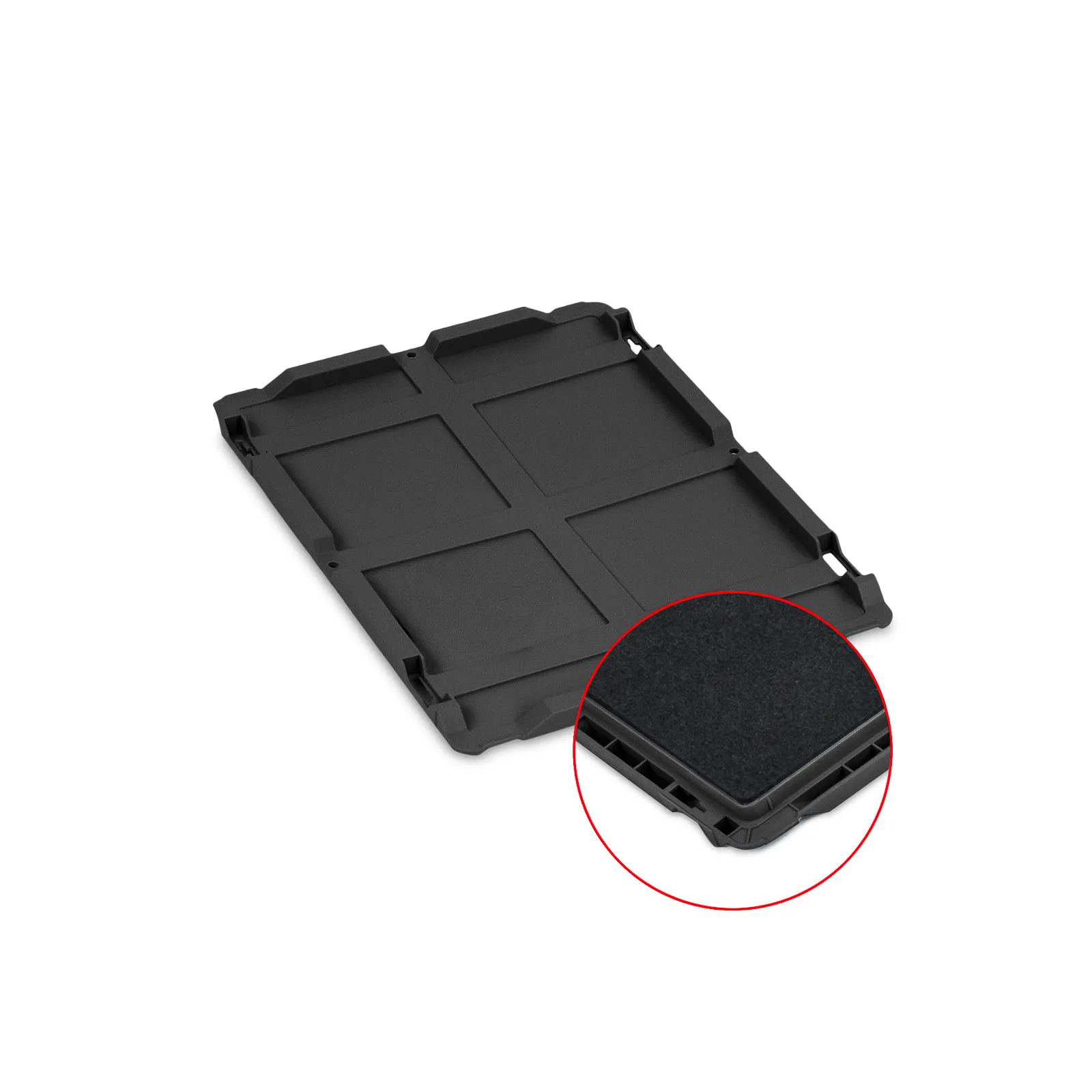 Auflagedeckel mit Schaumstoff für Eurobox NextGen | Anthrazit | BxT 30x40cm