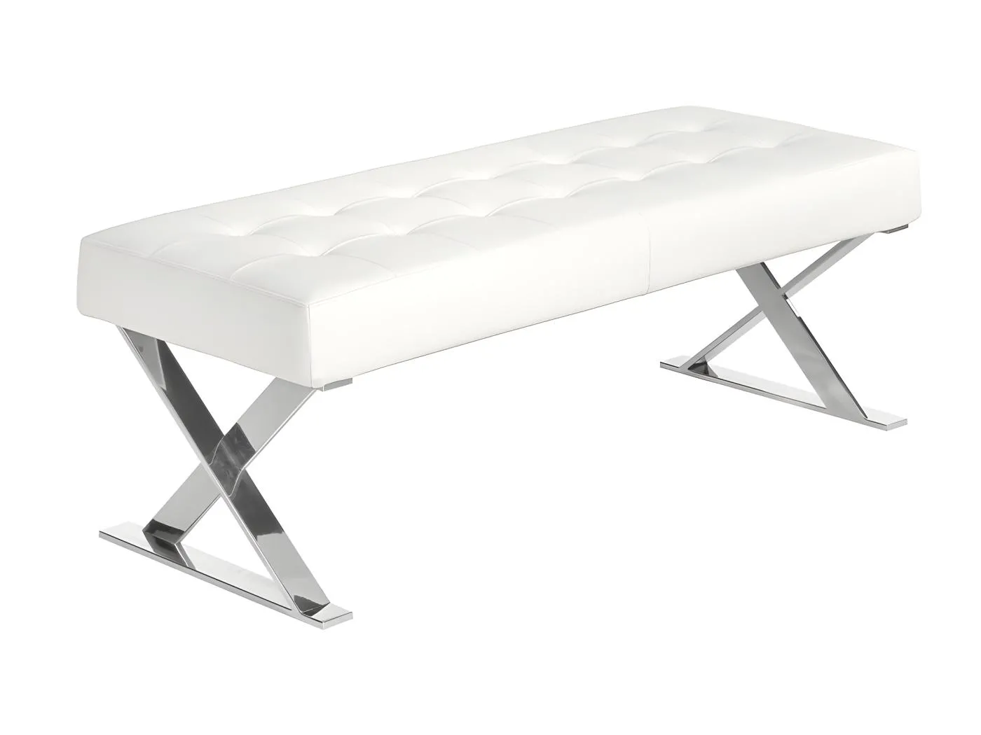 Weiße Kunstlederbank 5001 ANGEL CERDA