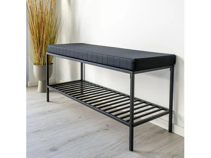 Vita Sitzbank inkl. Kissen, schwarz.