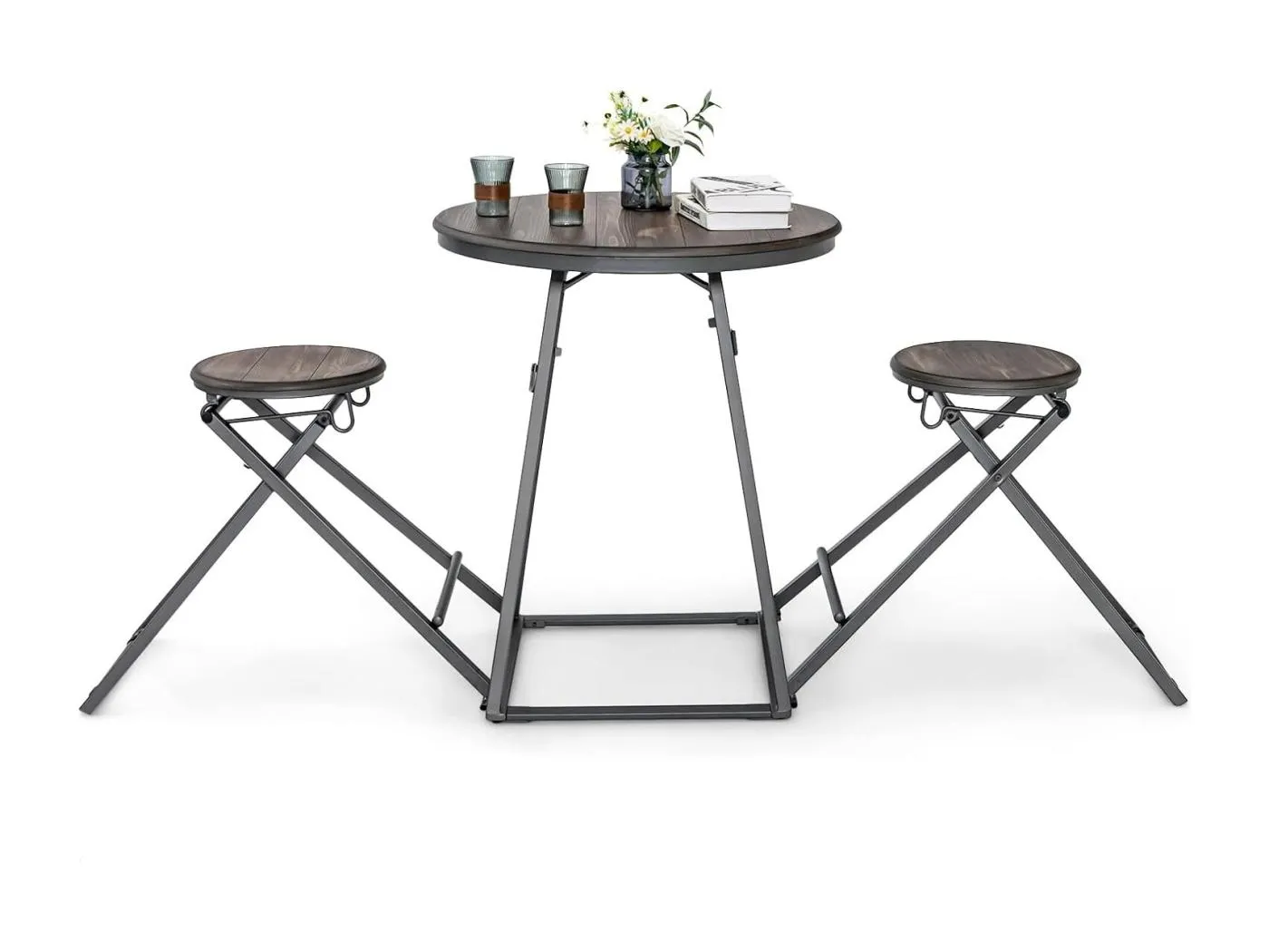 Bartisch mit Barhocker Set(3-teilig)