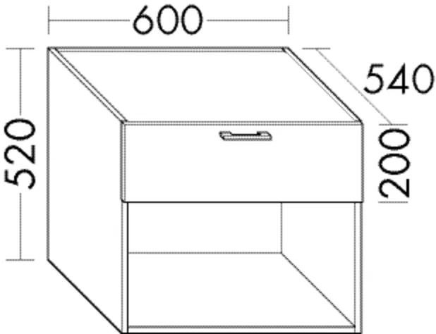 burgbad Hochschrank „Sys30“ 640 × 520 × 580 mm in Weiß Hochglanz