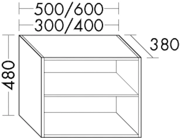 burgbad Waschtischunterschrank „Sys30“ 440 × 520 × 420 mm in Weiß Hochglanz