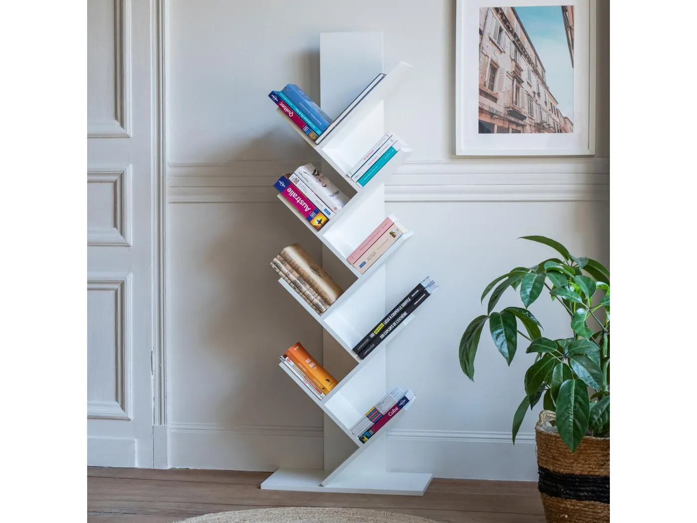 Weißes Bücherregal SIMONE