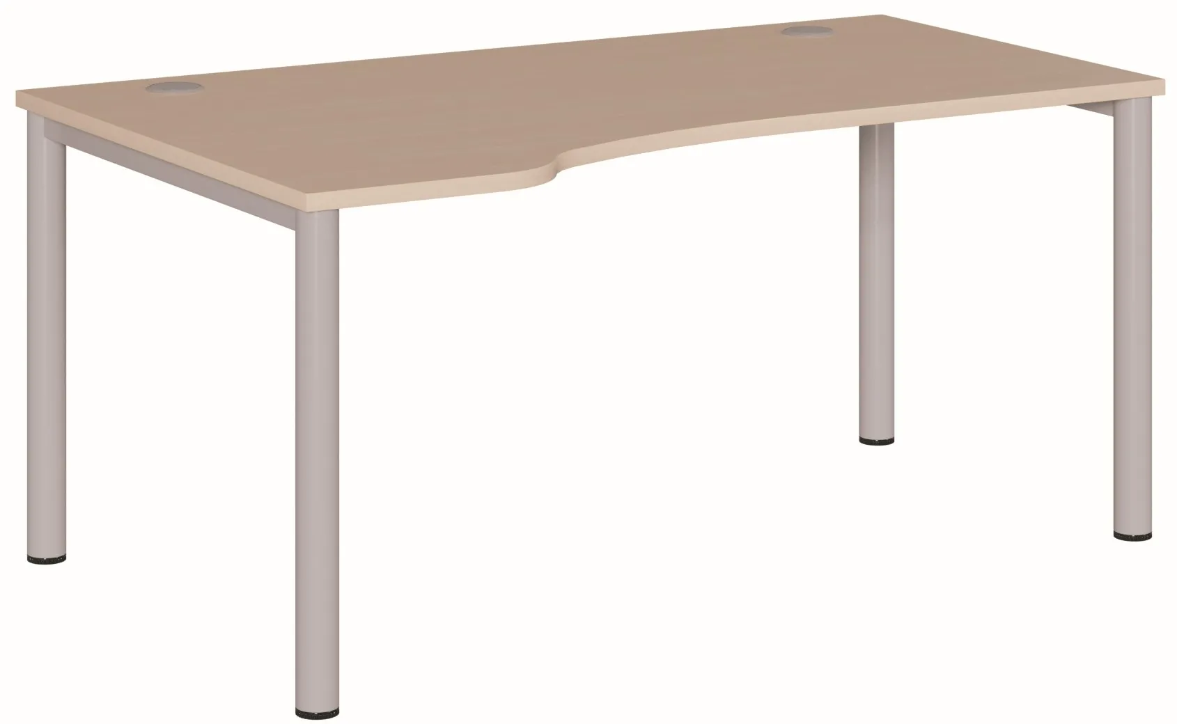 Schreibtisch mit Freiformplatte 160 cm