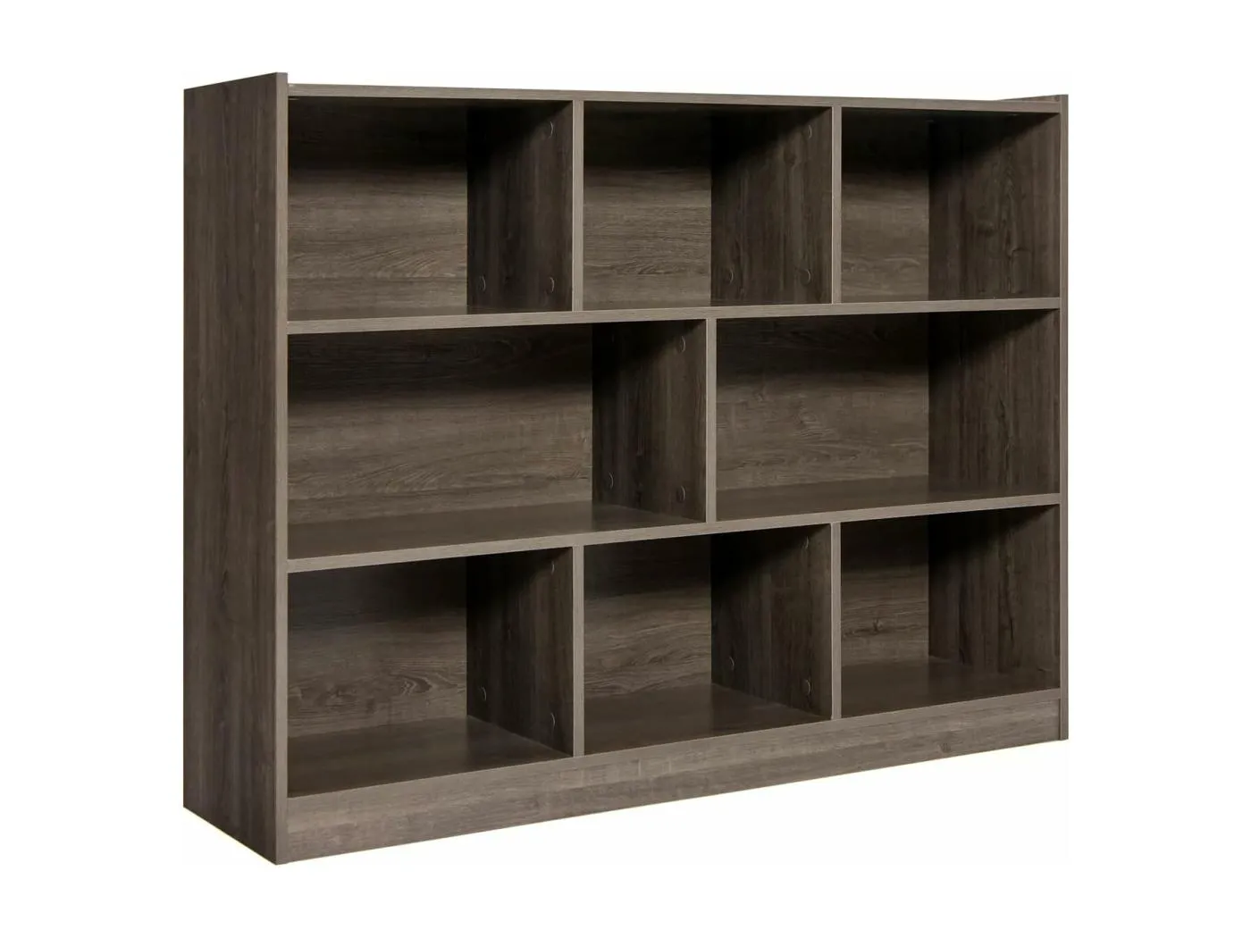 Bücherregal mit 8 Fächern, Standregal, Aufbewahrungregal für Wohnzimmer, Schlafzimmer, Arbeitszimmer, Büro, braun, 122 x 32 x 93 cm ON32625