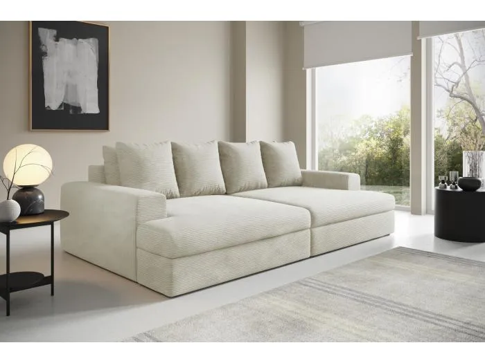 4-Sitzer-Sofa mit tiefem Sitzkomfort Cord CALDO beige
