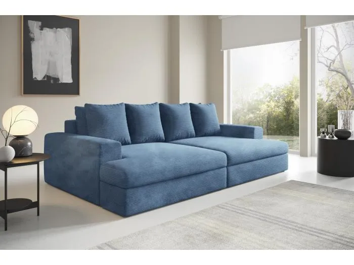 4-Sitzer-Sofa mit tiefem Sitzkomfort Cord CALDO Blau