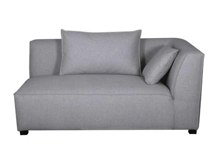 Eckmodul rechts für Sofa aus hellgrauem Stoff PLURIEL