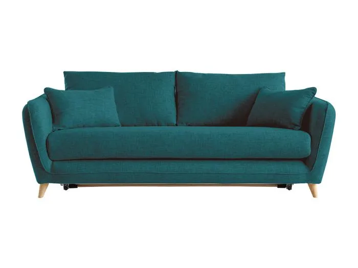 Sofa skandinavisch 3 Plätze pfauenblau CREEP