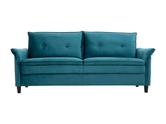 Design-Sofa aus Samt Petrolblau 3 Plätze CLIFF