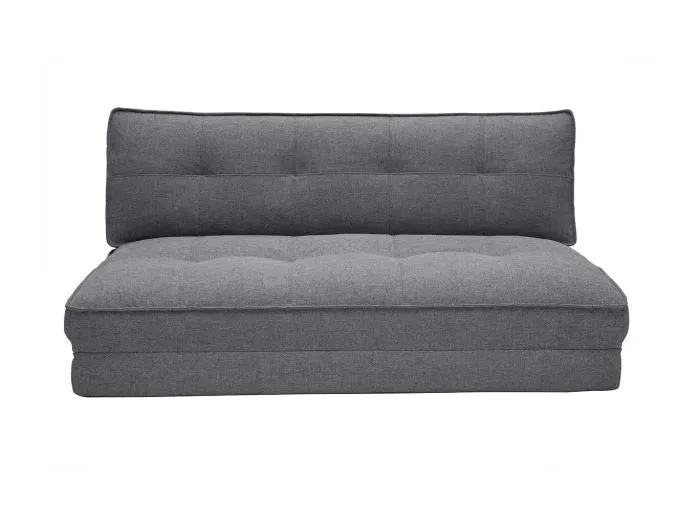 Zweisitzer-Schlafsessel aus grauem Stoff SALLY