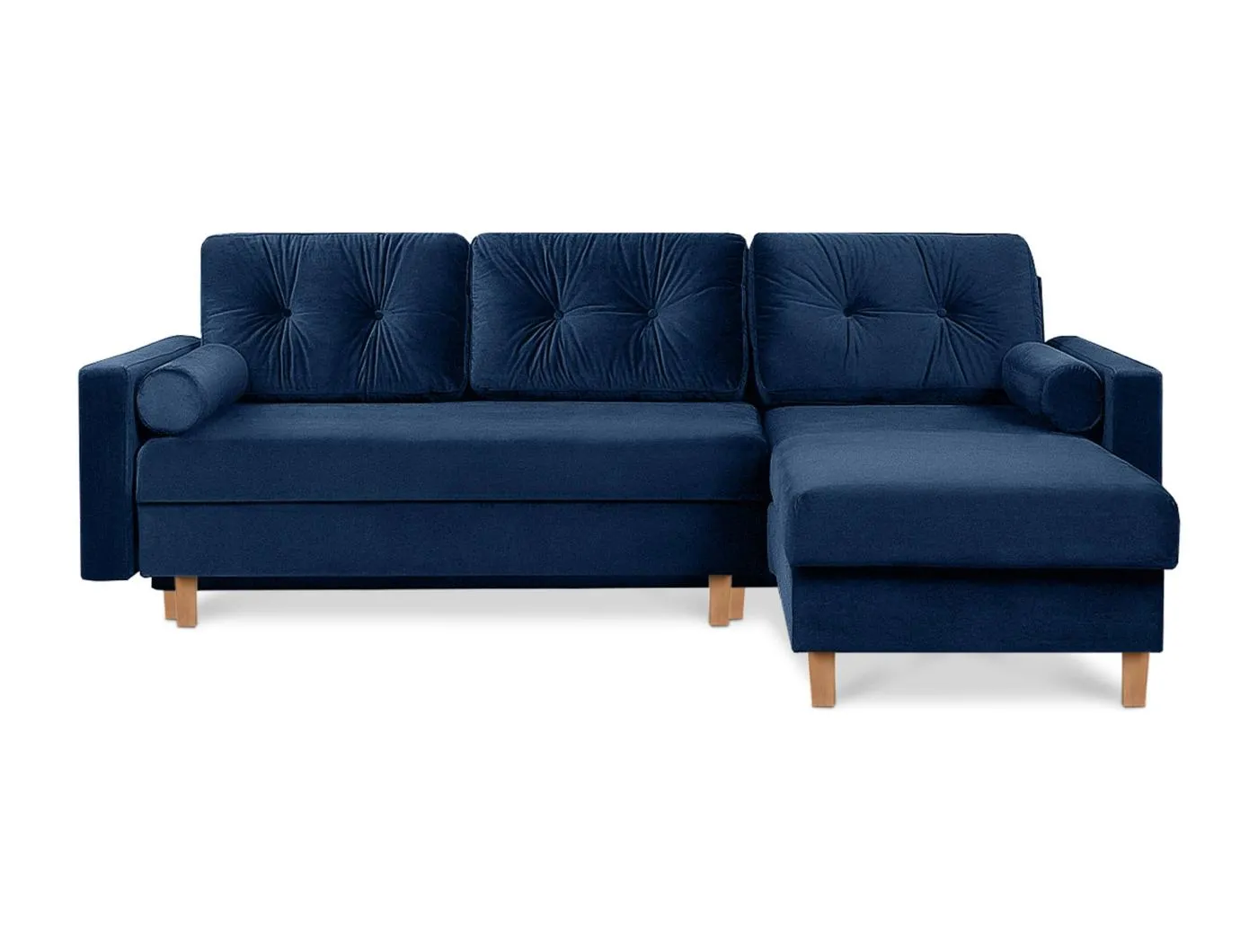 Universal-Ecksofa mit Ottomane ERISO - 3-Sitzer - Nachtblau