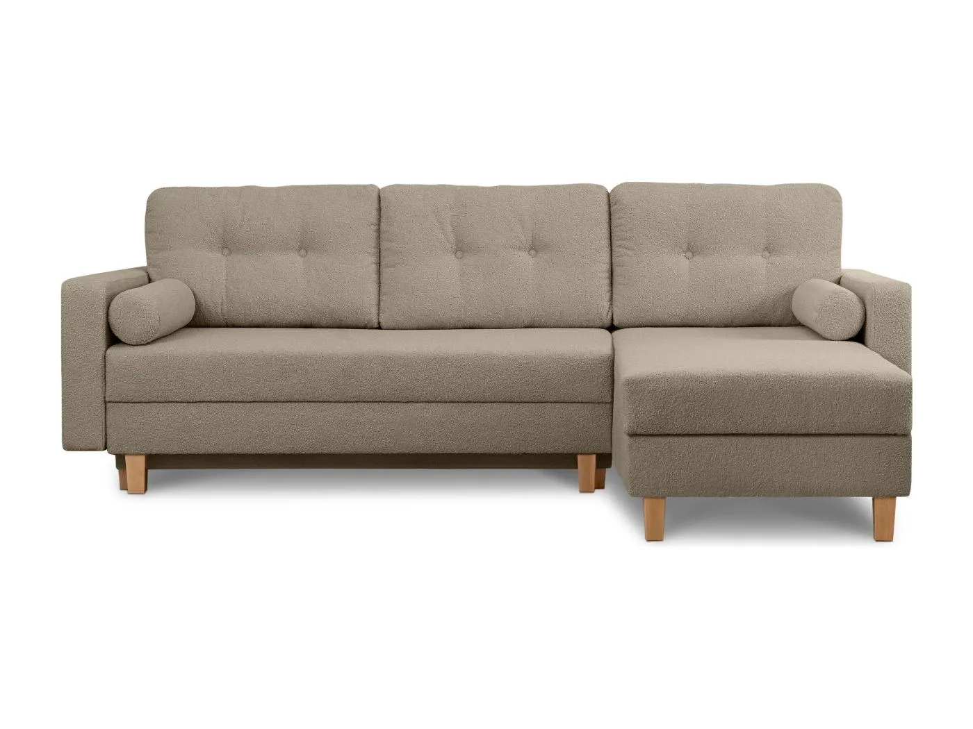 Universal-Ecksofa mit Ottomane ERISO - 3-Sitzer - Braun
