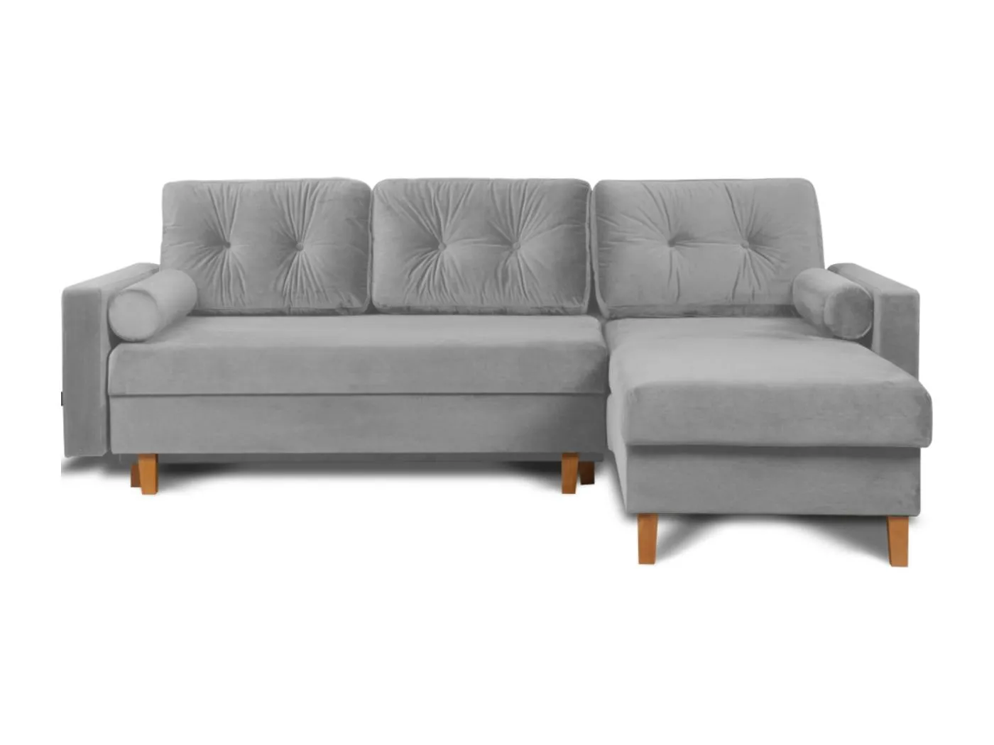 Universal-Ecksofa mit Ottomane ERISO - 3-Sitzer - Grau