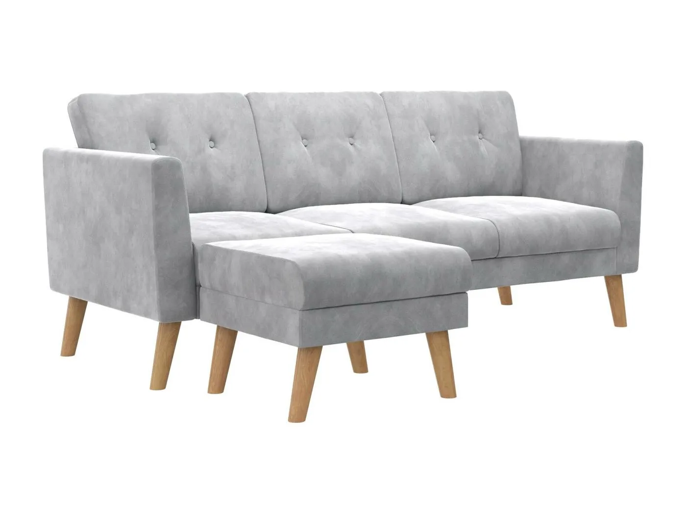 3-Sitzer Sofa + Pouf