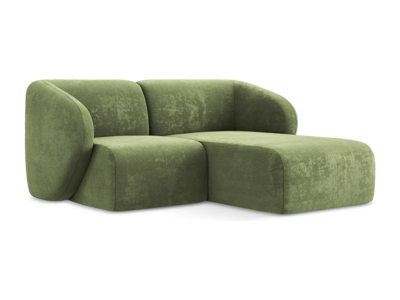 2,5-Sitzer Modulares Ecksofa - Ecke Rechts - Chenille - Grün - LANI