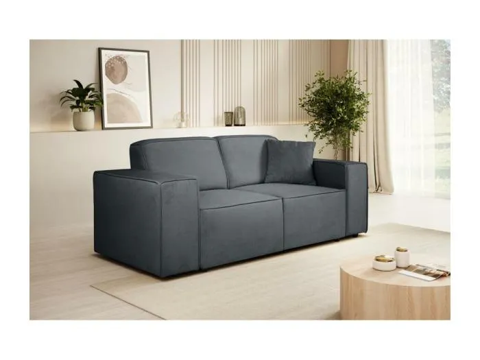 2-SITZER SOFA Pedro ohne Schlaffunktion dunkelgrau
