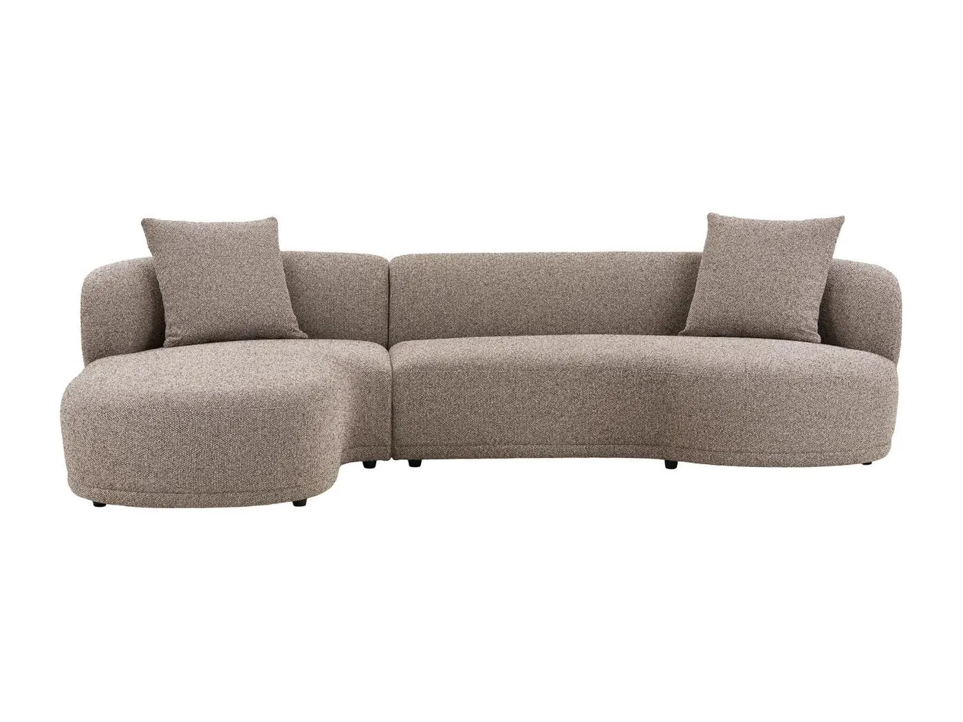 Kingston Sofa Mit 2 Kissen, linksdrehend braun.